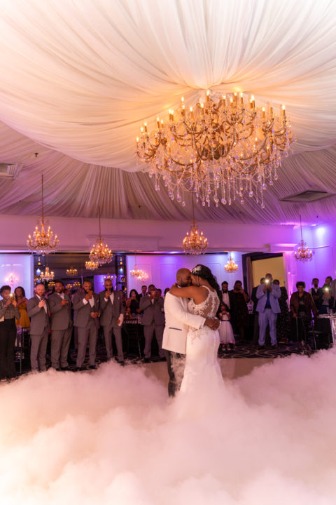 bride and groom reception photography